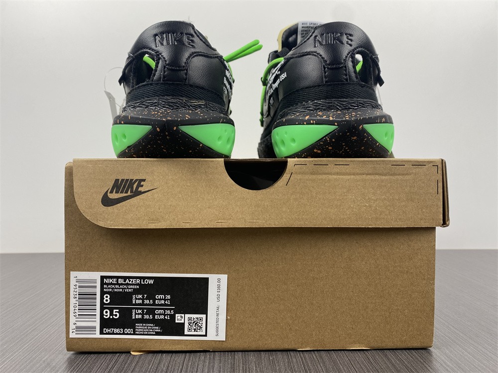from Nike Blazer Low x O*ff-W*hite Black / Green
