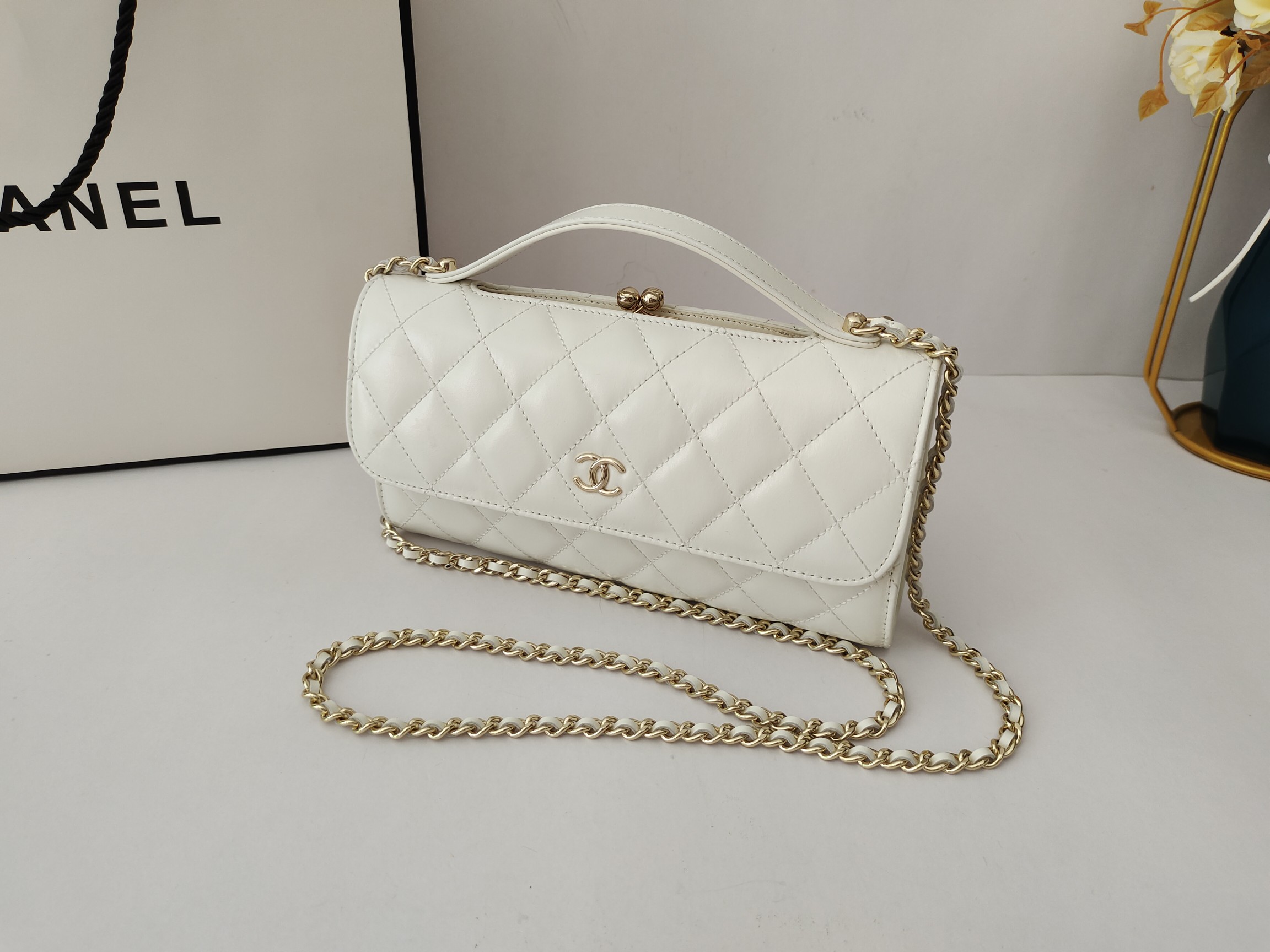 C*hanel Top Bag 12.4*22.3*5.7CM