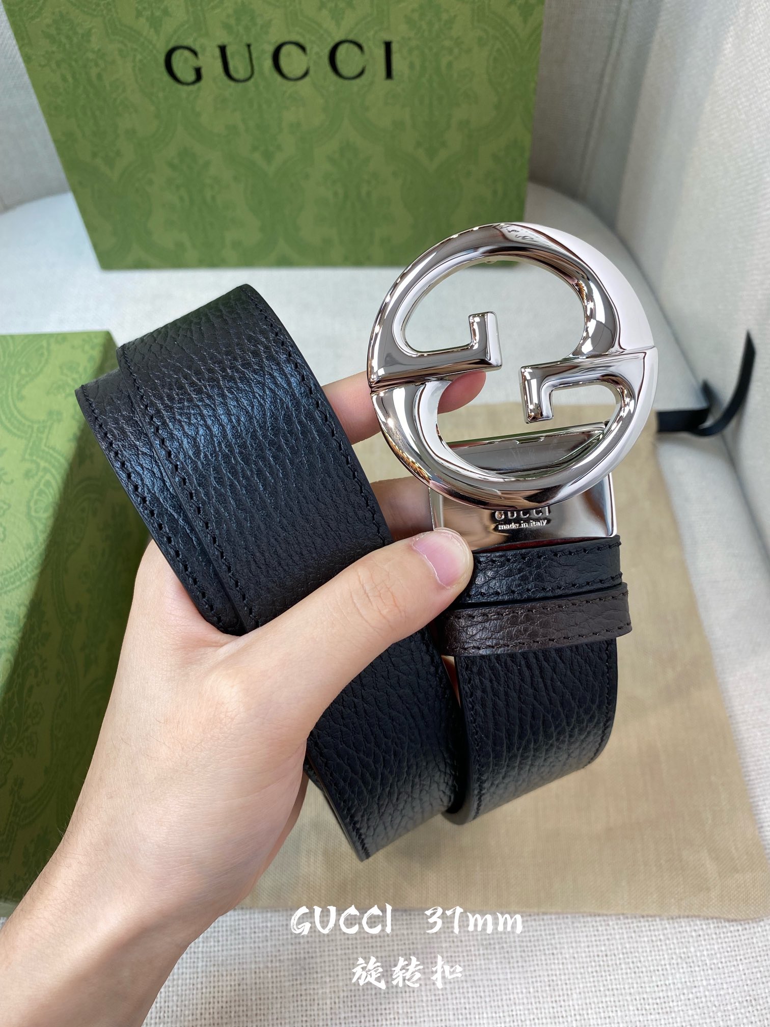 G*ucci Belts Top Quality 37MM