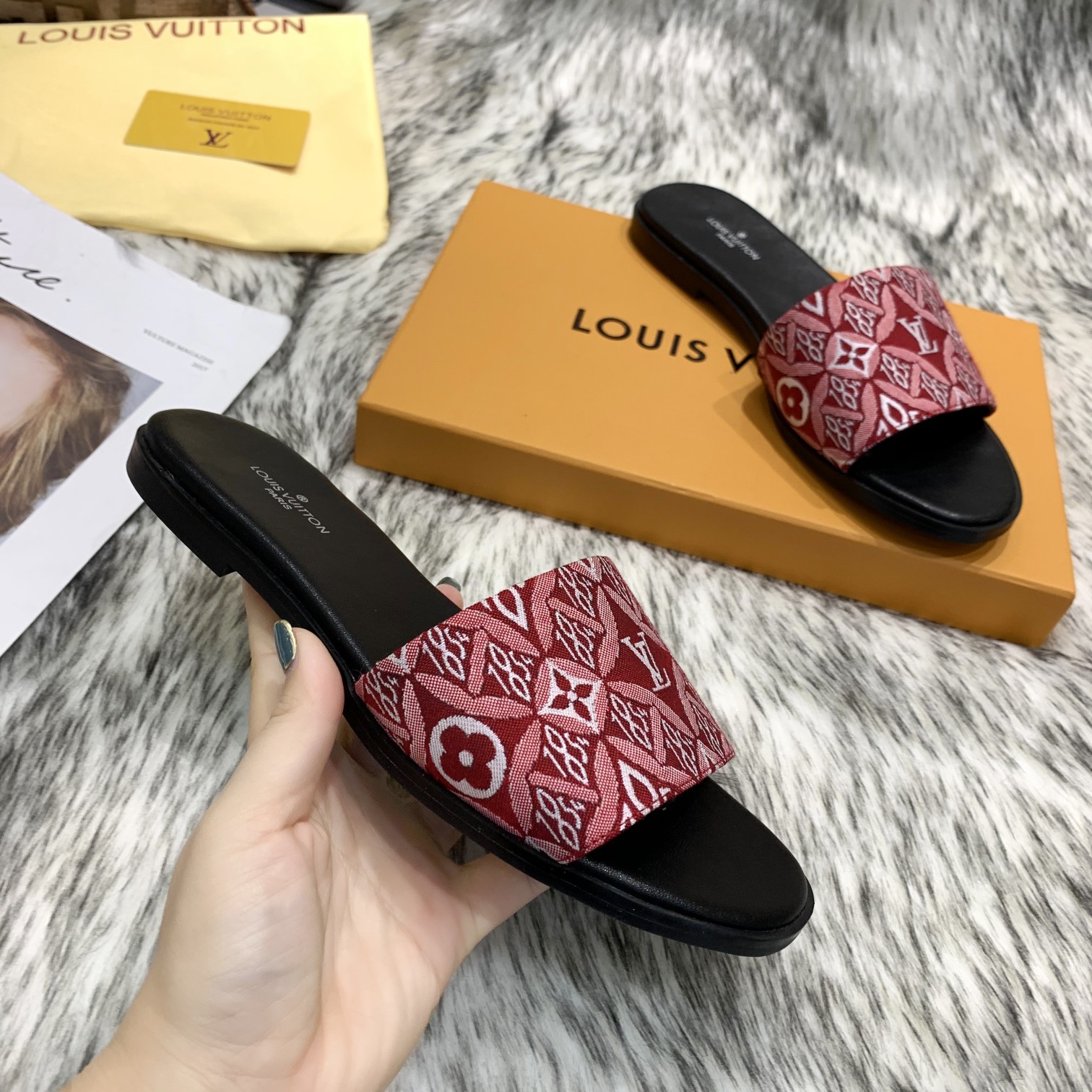 Women L*ouis V*uitton Top Slippers