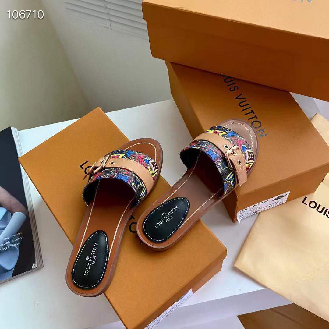 Women L*ouis V*uitton Top Slippers