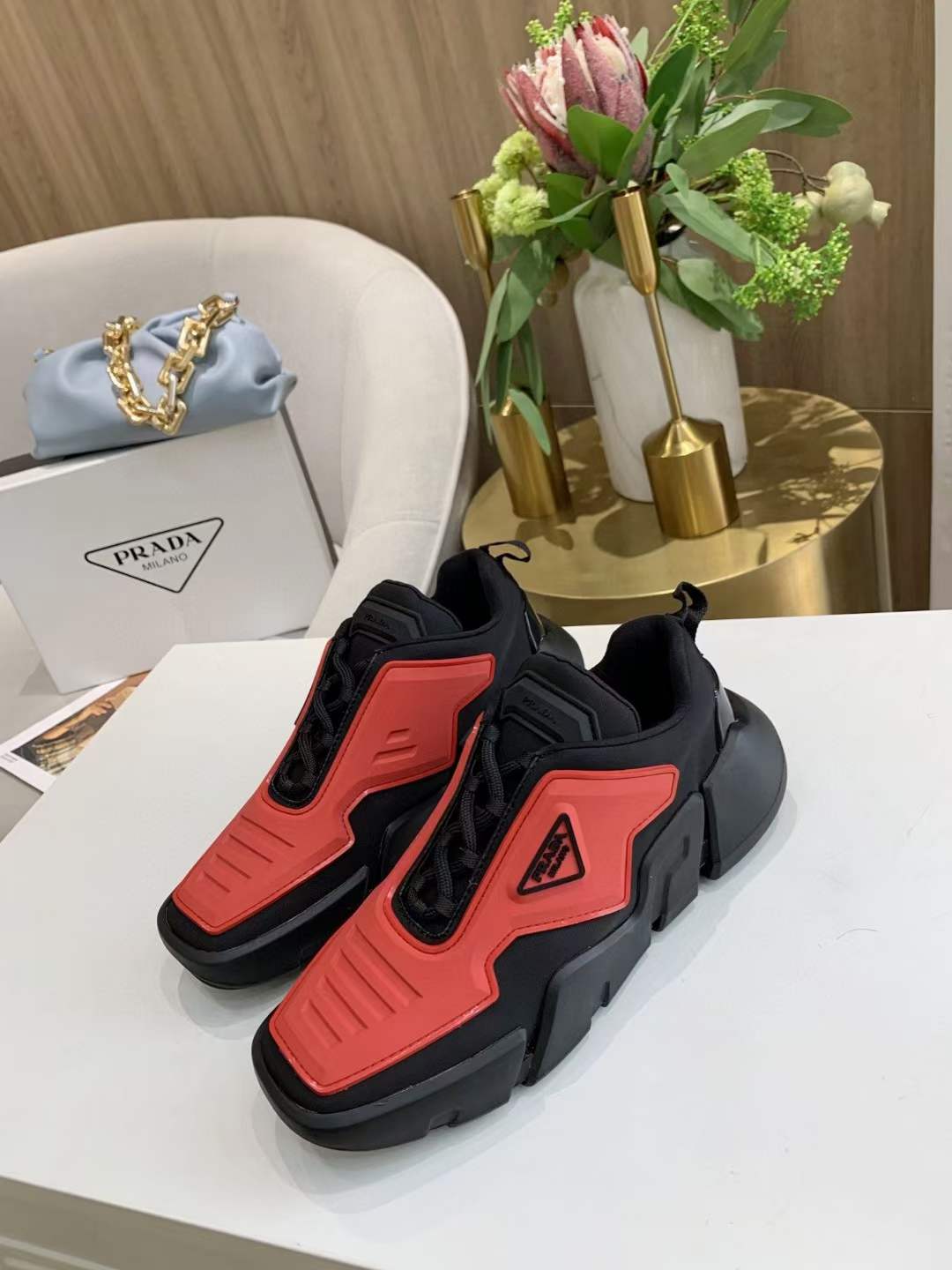 Mens Women P*rada Top Sneakers