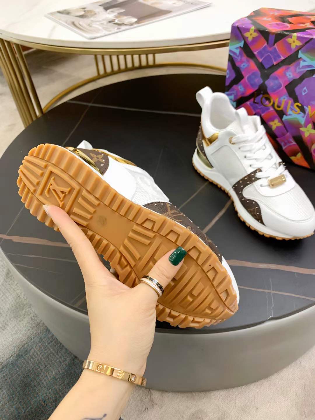 Women L*ouis V*uitton Run Away Top Sneaker
