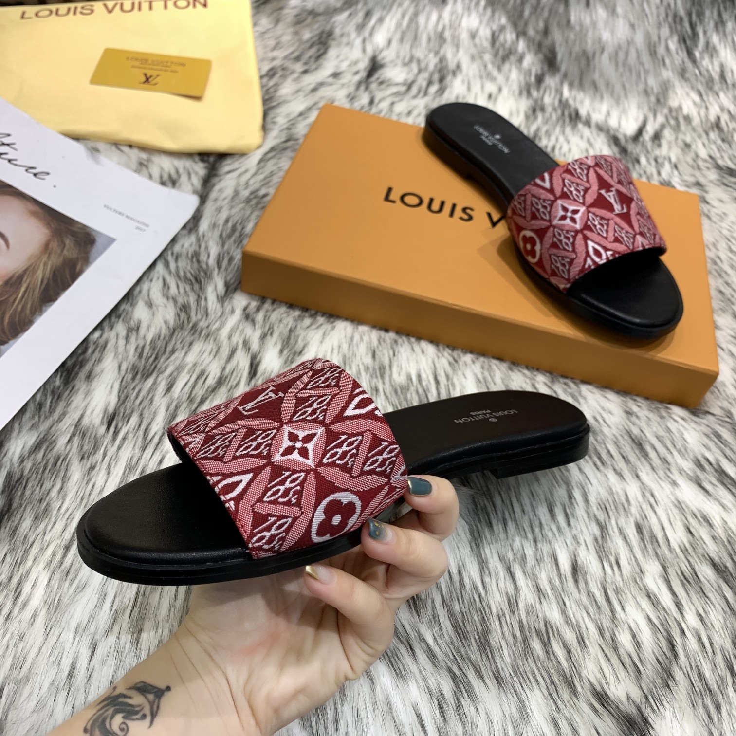 Women L*ouis V*uitton Top Slippers