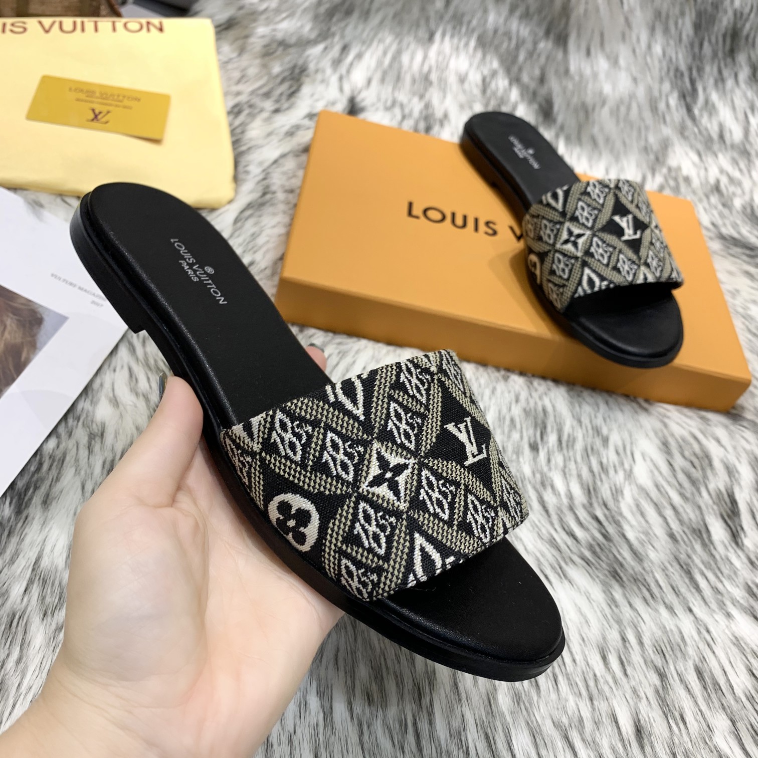 Women L*ouis V*uitton Top Slippers