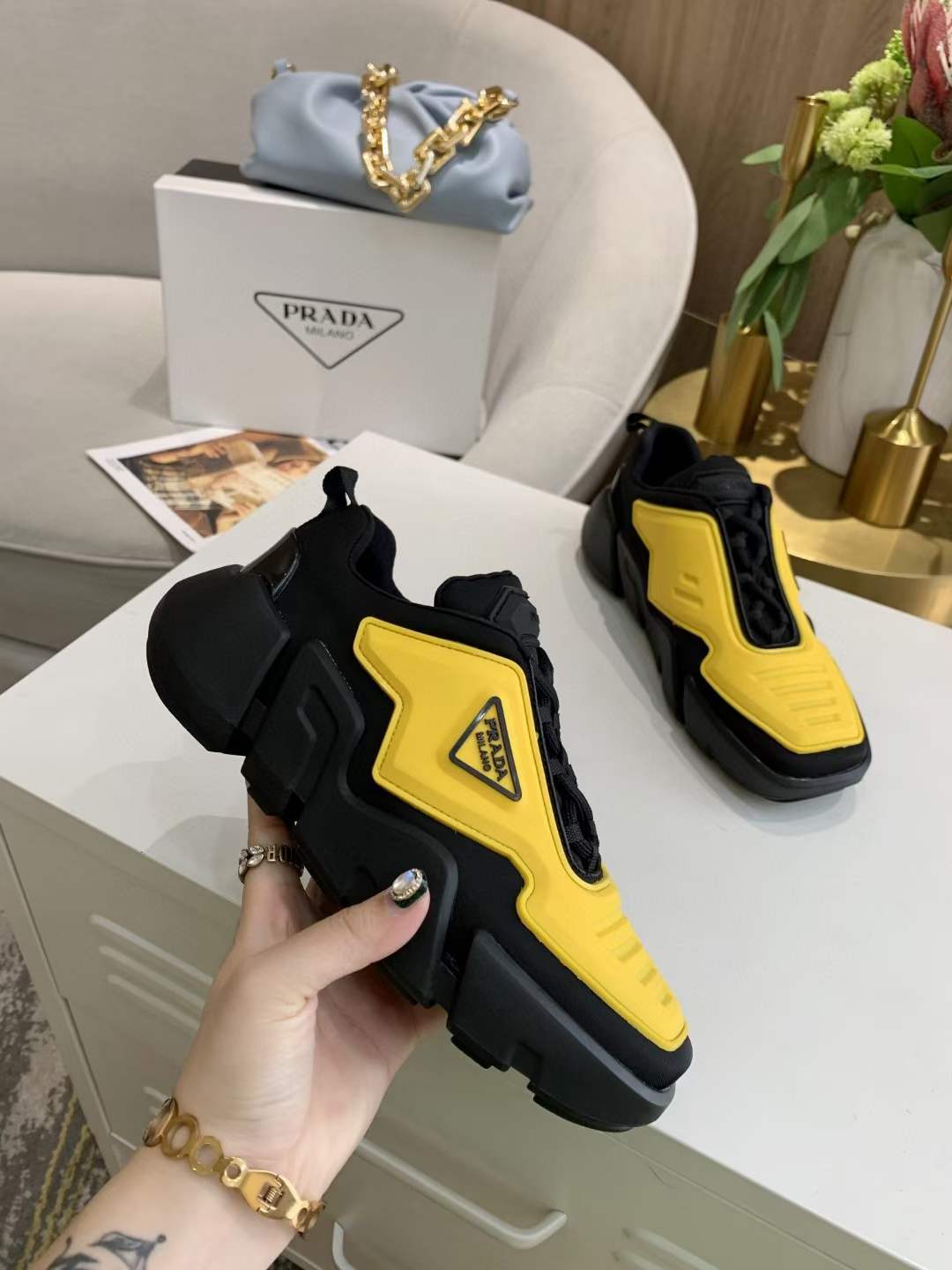 Mens Women P*rada Top Sneakers
