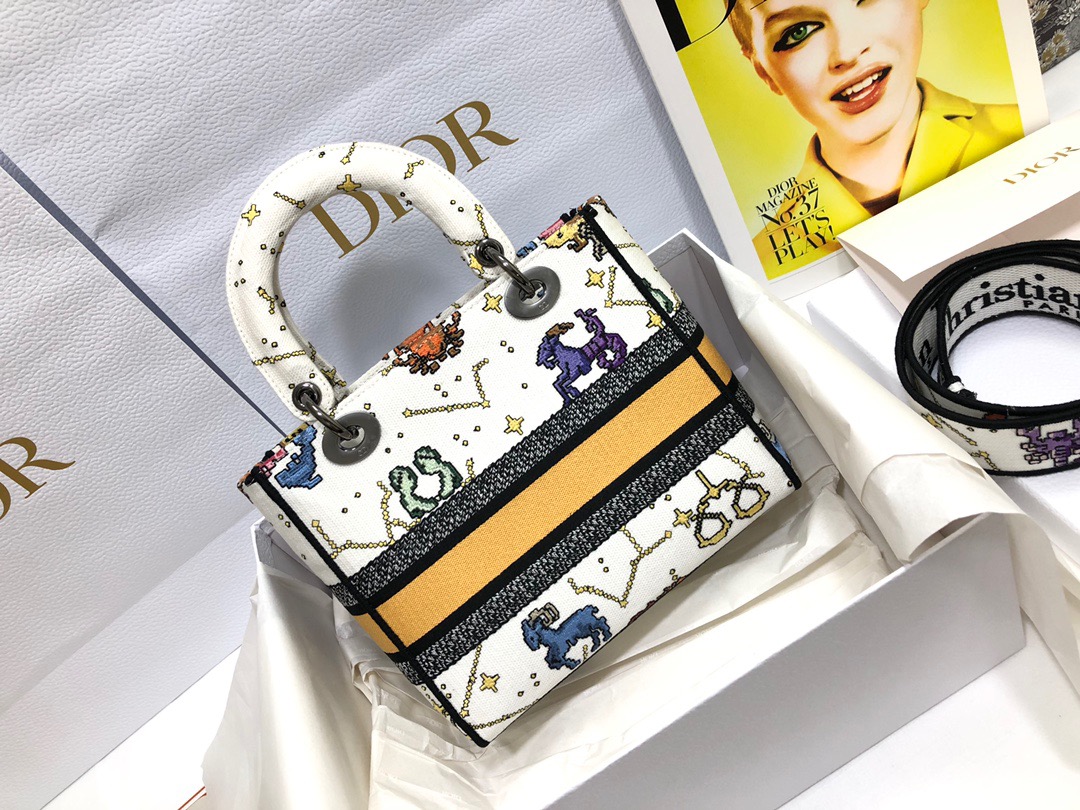 D*ior Lady D-Lite handbag Top Quality 24*11*20cm