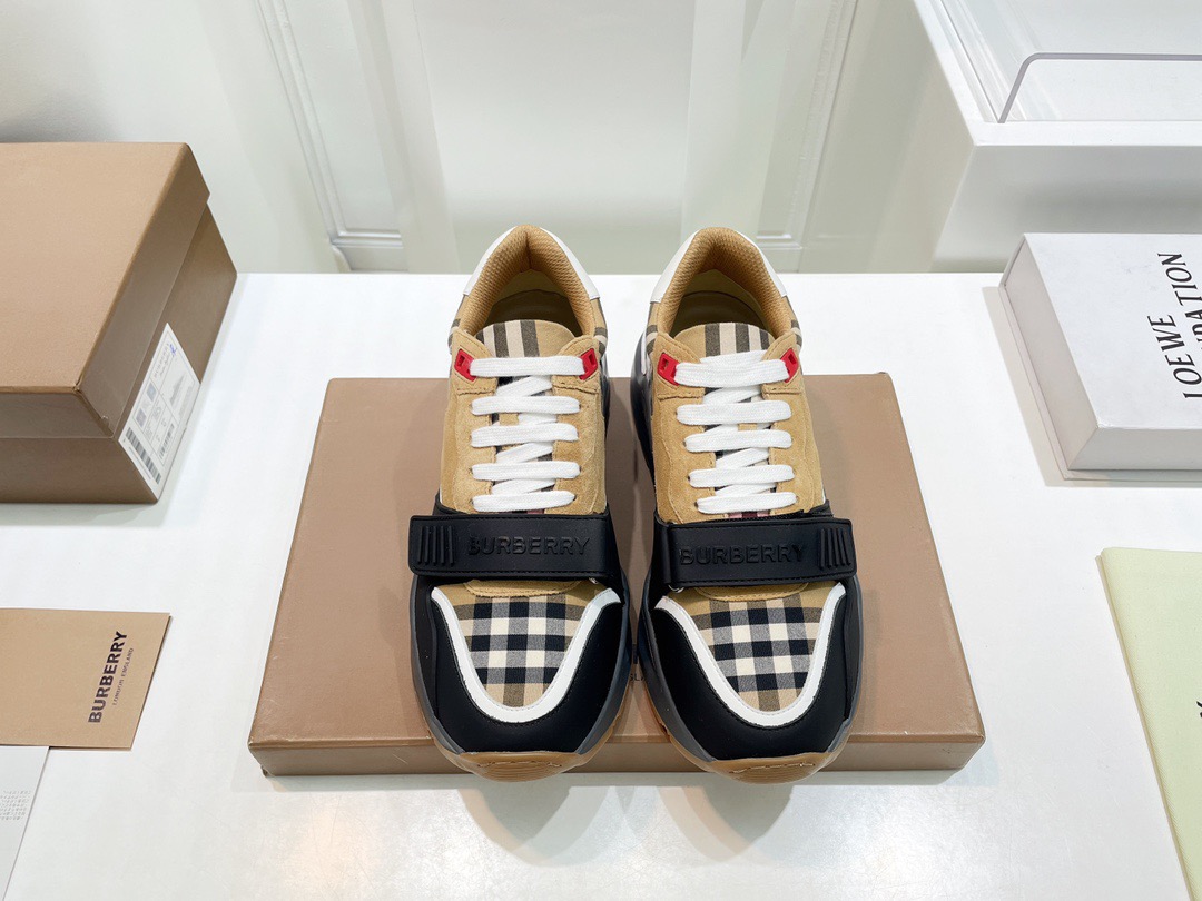 Men Women B*urberry vintage Top Sneakers