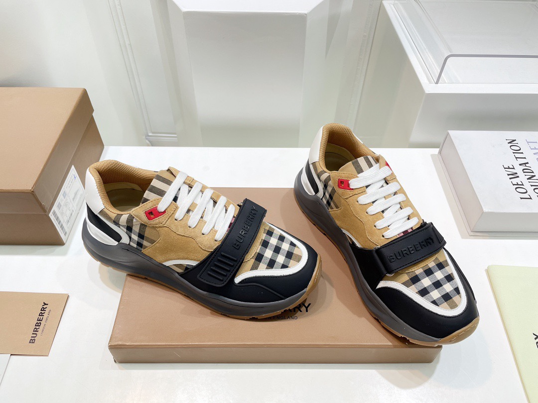 Men Women B*urberry vintage Top Sneakers
