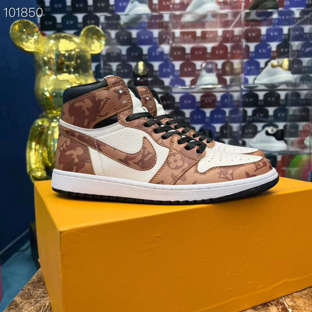 Men Women L*ouis V*uitton x NIKE Air Jordan 1 Sneakers Maikesneakers