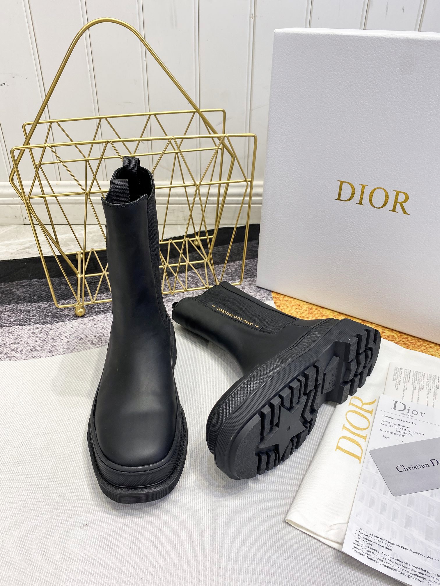 Women D*ior Top Boots Maikesneakers