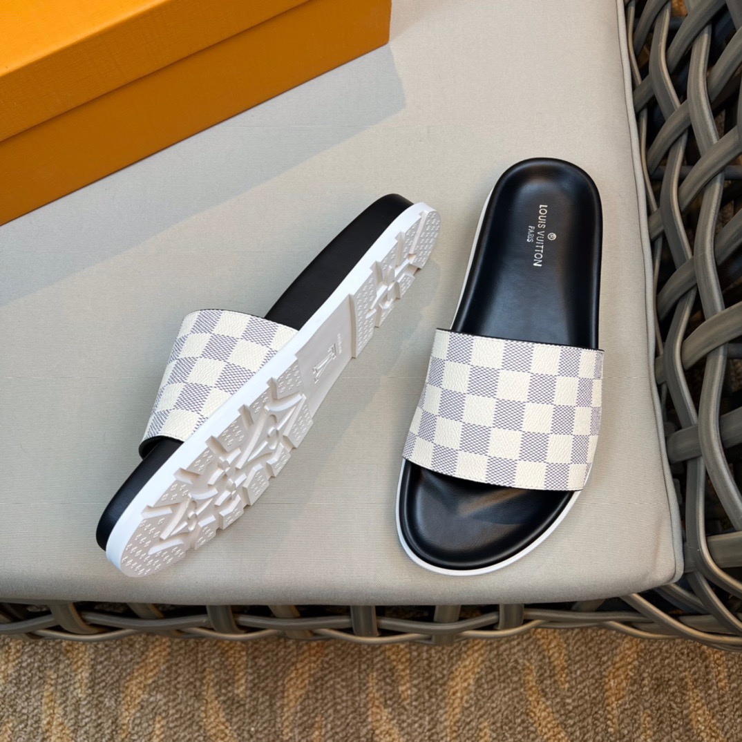 Men L*ouis V*uitton Top Slippers