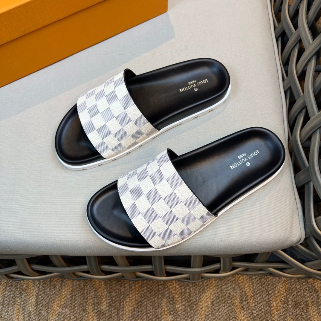 Men L*ouis V*uitton Top Slippers
