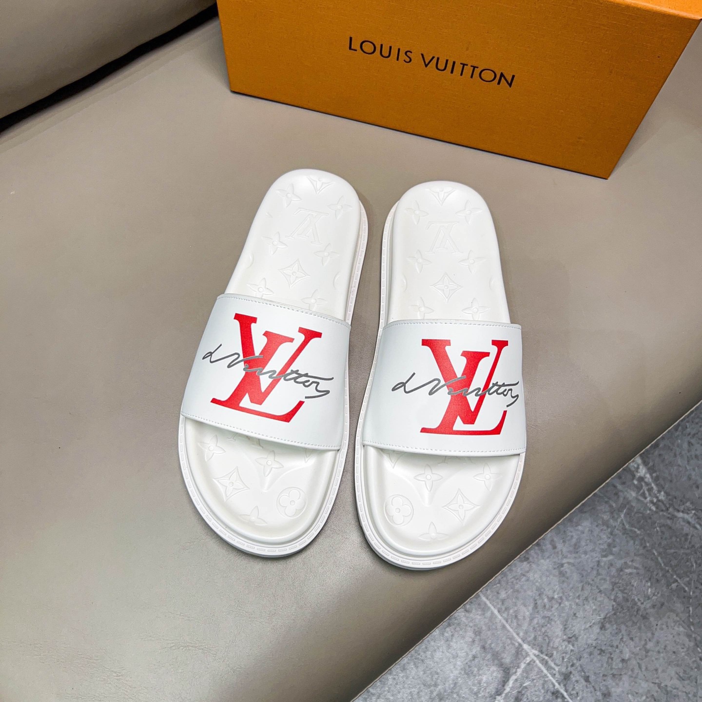 Men L*ouis V*uitton Top Slippers