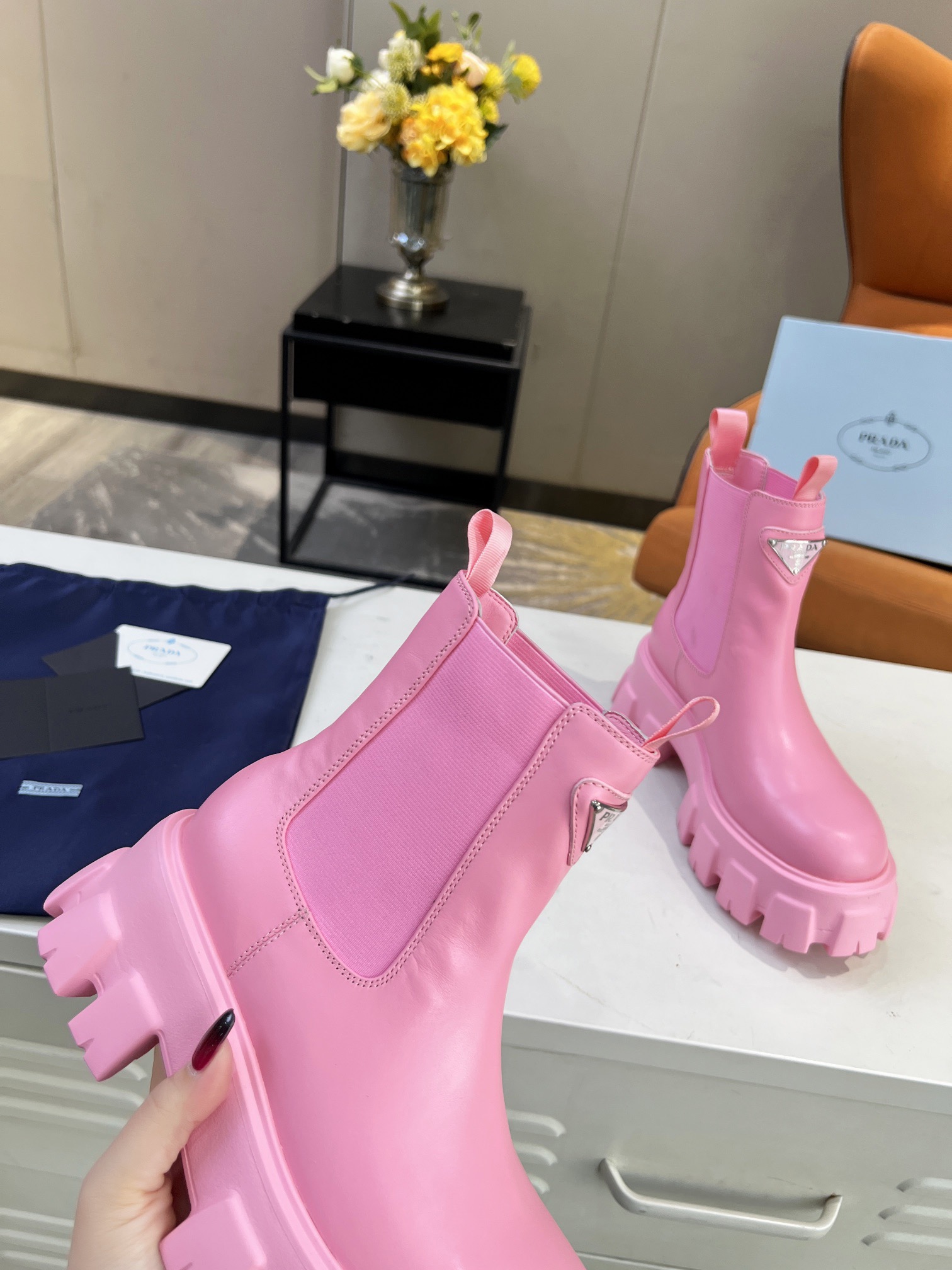 Women P*rada Top Sneakers