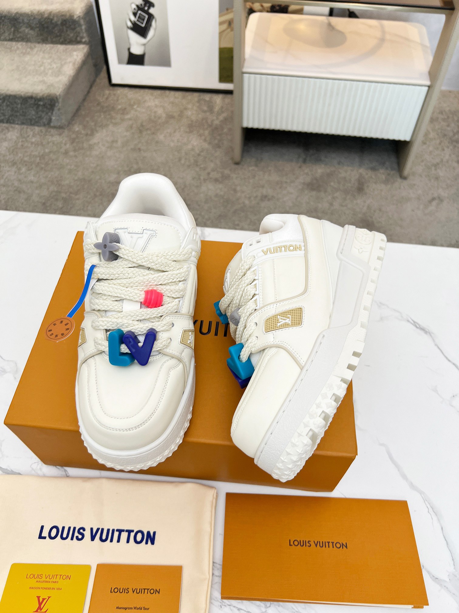 Men Women L*ouis V*uitton Top Sneaker L*V Trainer size 35-46